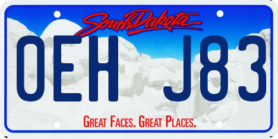 SD license plate 0EHJ83