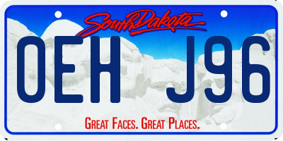 SD license plate 0EHJ96