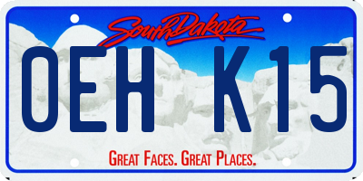 SD license plate 0EHK15