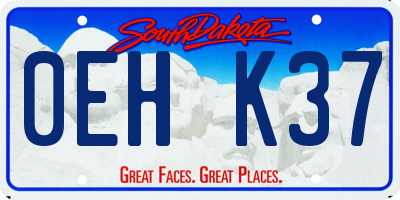 SD license plate 0EHK37