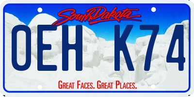 SD license plate 0EHK74