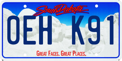 SD license plate 0EHK91