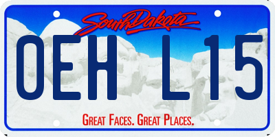 SD license plate 0EHL15