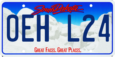 SD license plate 0EHL24