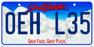 SD license plate 0EHL35