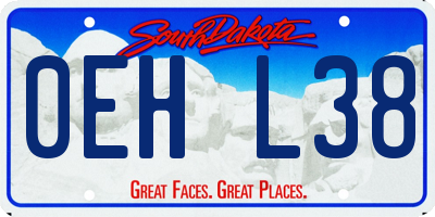SD license plate 0EHL38