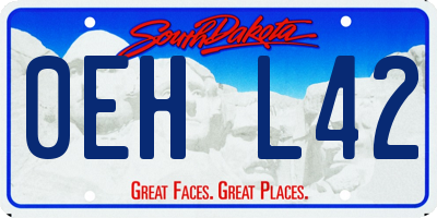 SD license plate 0EHL42