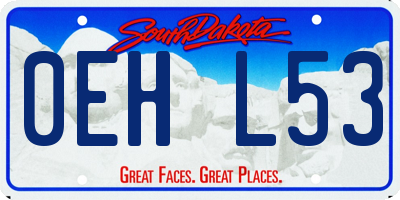 SD license plate 0EHL53