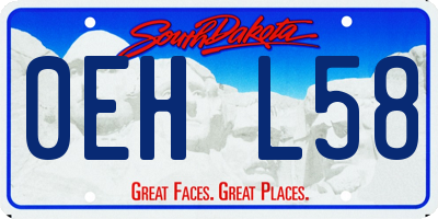 SD license plate 0EHL58