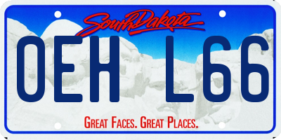 SD license plate 0EHL66