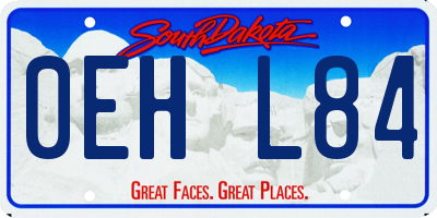 SD license plate 0EHL84