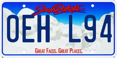 SD license plate 0EHL94