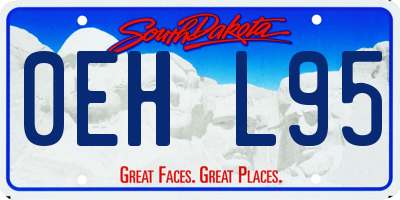 SD license plate 0EHL95