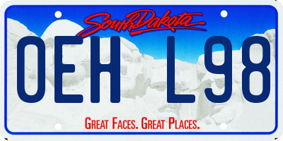 SD license plate 0EHL98