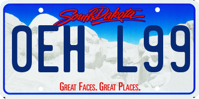 SD license plate 0EHL99