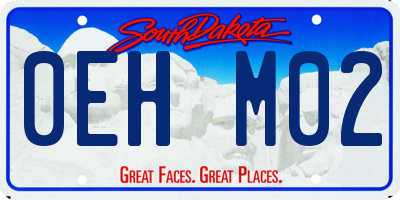 SD license plate 0EHM02