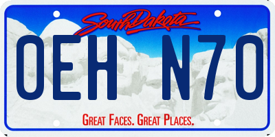SD license plate 0EHN70