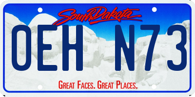 SD license plate 0EHN73