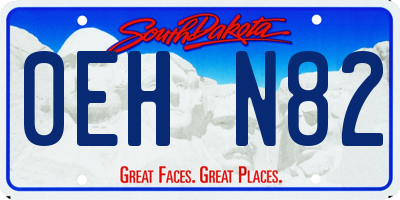SD license plate 0EHN82