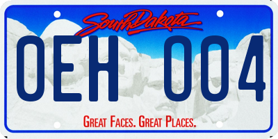 SD license plate 0EHO04