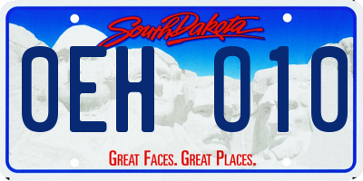SD license plate 0EHO10