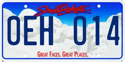SD license plate 0EHO14