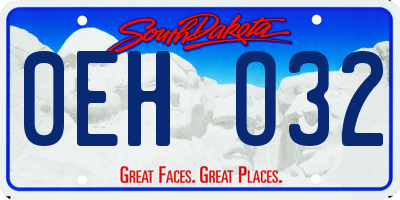 SD license plate 0EHO32