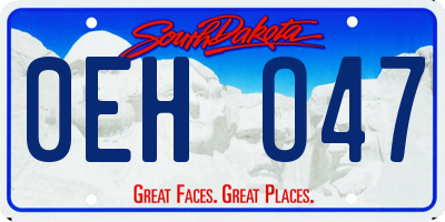 SD license plate 0EHO47
