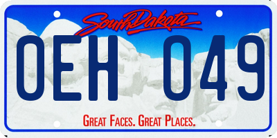 SD license plate 0EHO49