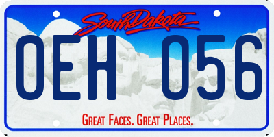 SD license plate 0EHO56