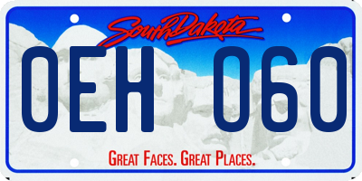 SD license plate 0EHO60