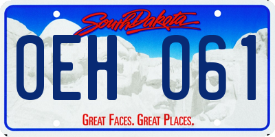 SD license plate 0EHO61