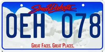 SD license plate 0EHO78
