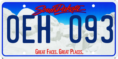 SD license plate 0EHO93