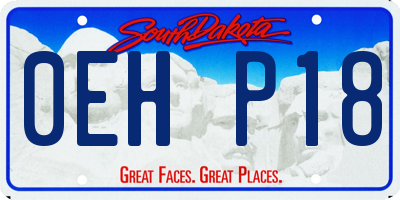 SD license plate 0EHP18