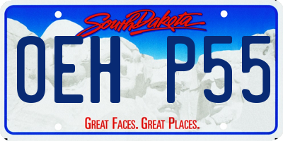 SD license plate 0EHP55
