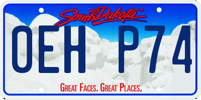 SD license plate 0EHP74