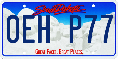 SD license plate 0EHP77
