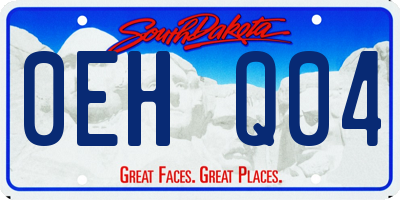 SD license plate 0EHQ04