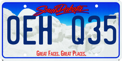 SD license plate 0EHQ35