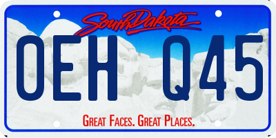 SD license plate 0EHQ45
