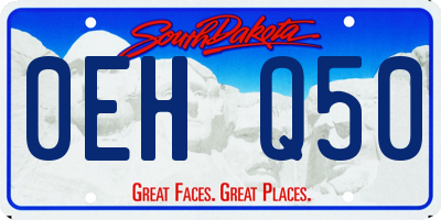 SD license plate 0EHQ50