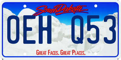 SD license plate 0EHQ53