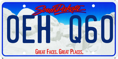 SD license plate 0EHQ60