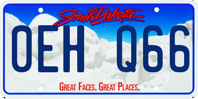 SD license plate 0EHQ66