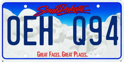 SD license plate 0EHQ94