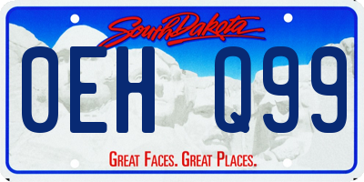 SD license plate 0EHQ99