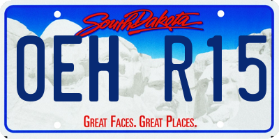SD license plate 0EHR15