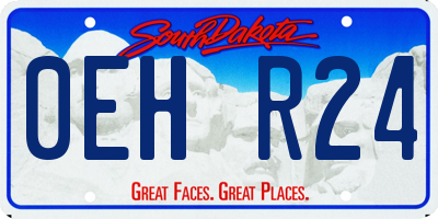 SD license plate 0EHR24