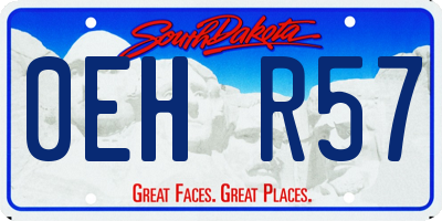 SD license plate 0EHR57